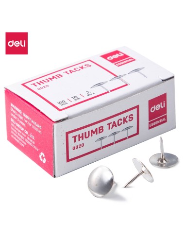 THUMB TACKS DELI #3, 10mm, 3/8´´ SILVER