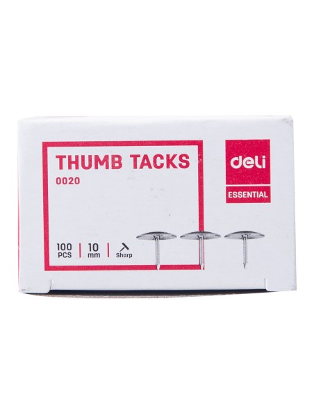 THUMB TACKS DELI #3, 10mm, 3/8´´ SILVER