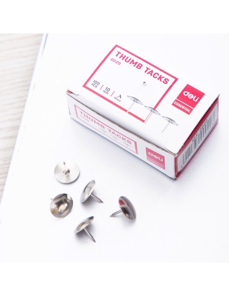 THUMB TACKS DELI #3, 10mm, 3/8´´ SILVER
