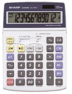 Lauakalkulaator Sharp EL-2125C hõbe