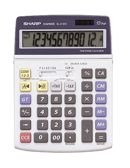 Lauakalkulaator Sharp EL-2125C hõbe