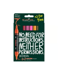 Acrylic Marker Multimark set 6+2 Flame