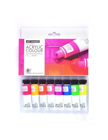 Acrylic  color set of 8x22ml-Neon color