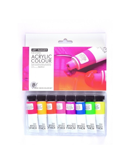 Acrylic  color set of 8x22ml-Neon color
