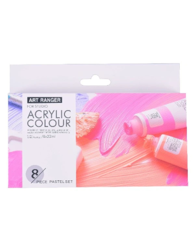 Acrylic  color set of 8x22ml-Pastel color