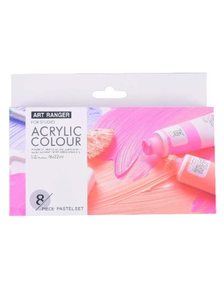 Acrylic  color set of 8x22ml-Pastel color