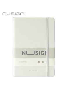 Nusign Leather Cover Notebook A5 210*140mm 96sheets White