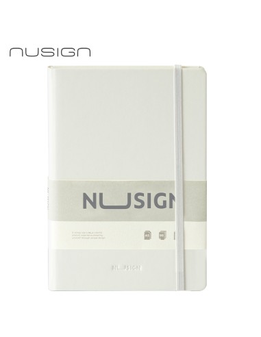 Nusign Leather Cover Notebook A5 210*140mm 96sheets White