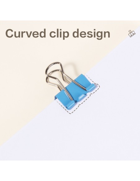 Binder Clips 5# 19mm Blue/Green/Pink/Yellow