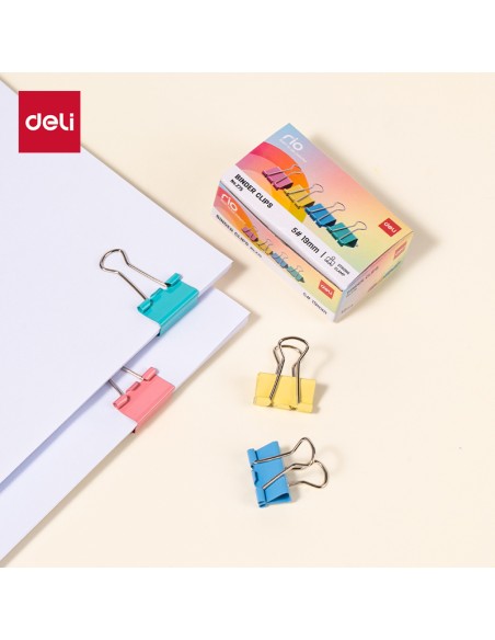 Binder Clips 5# 19mm Blue/Green/Pink/Yellow