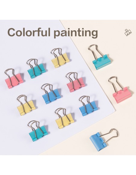 Binder Clips 6# 15mm Blue/Green/Pink/Yellow