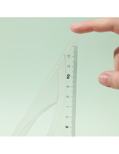 Ruler Set 20cm 4PCS Set TRANSPARENT