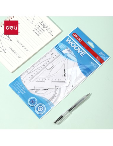Ruler Set 20cm 4PCS Set TRANSPARENT
