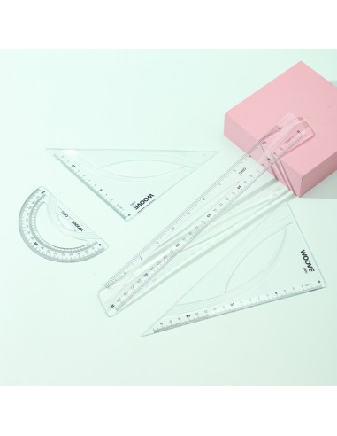 Ruler Set 30cm 4PCS Set TRANSPARENT
