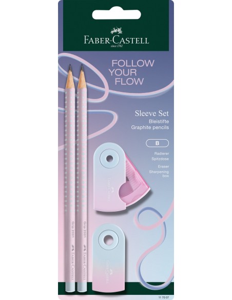 Kinkekomplekt Faber-Castell Grip Flow Edition Blushing Sky