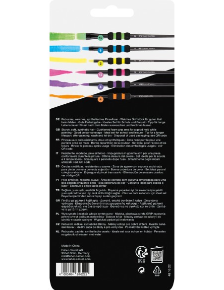 Brush set of 6 soft touch in black BC