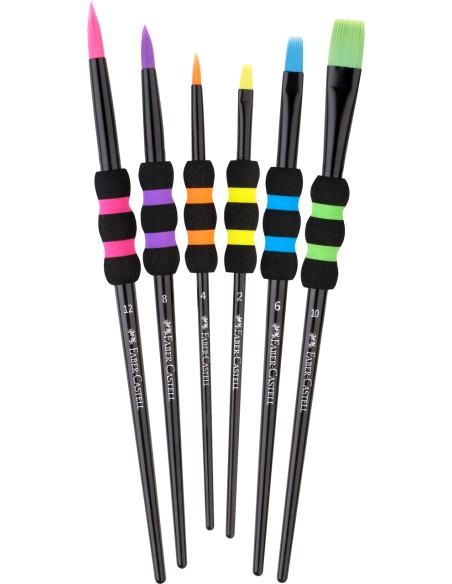 Brush set of 6 soft touch in black BC