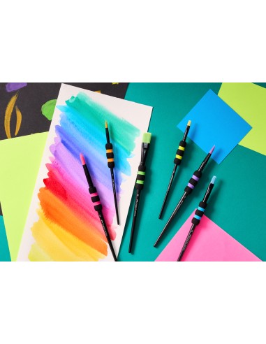 Brush set of 6 soft touch in black BC