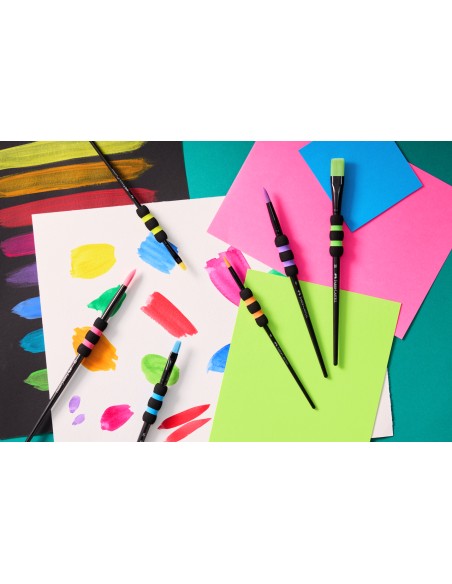 Brush set of 6 soft touch in black BC
