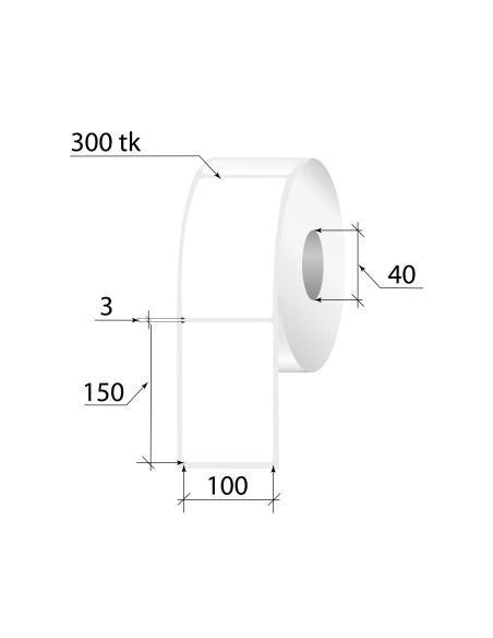 Termoetiketid ECO 100x150mm 300tk
