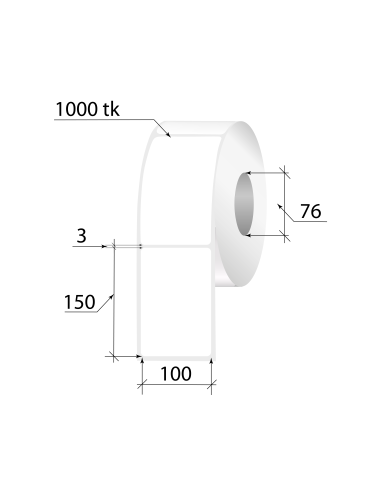 Thermal Label ECO 100x150mm 1000pcs