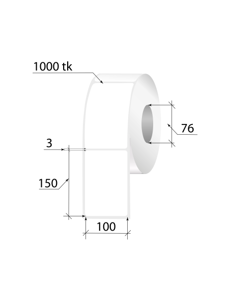 Thermal Label ECO 100x150mm 1000pcs