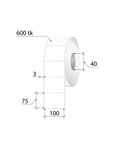 Thermal Label ECO 100x75mm 600pcs