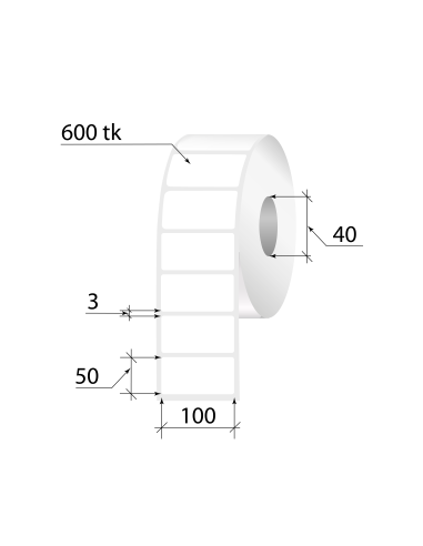 Thermal Label ECO 100x50mm 600pcs