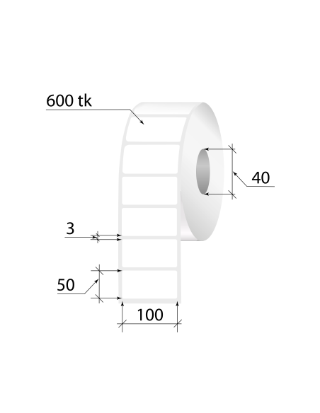 Termoetiketid ECO 100x50mm 600tk