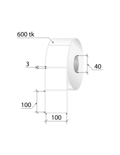 Termoetiketid ECO 100x100mm 600tk