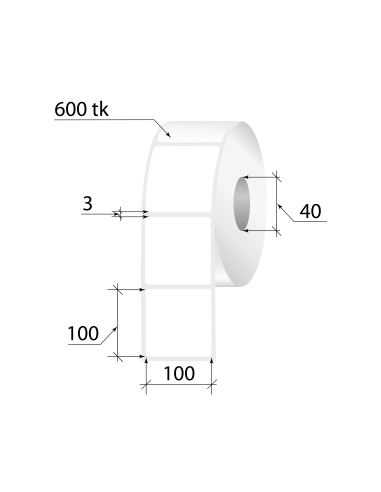 Termoetiketid ECO 100x100mm 600tk