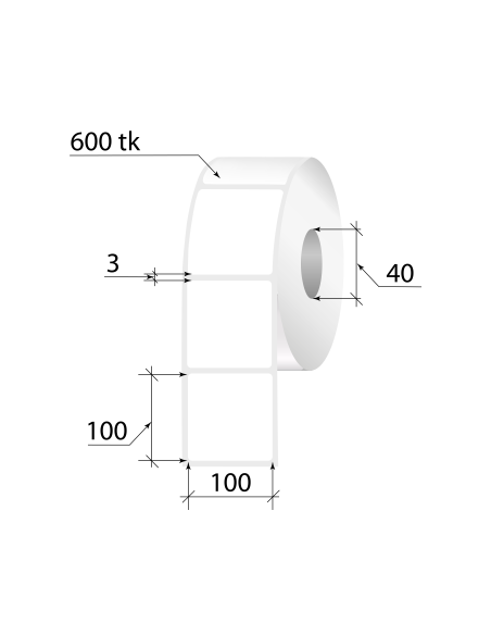 Thermal Label ECO 100x100mm 600pcs