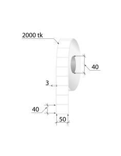 Thermal Label TOP 50x40mm 2000pcs