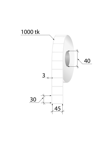 Thermal Label TOP 45x30mm 1000pcs