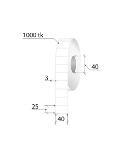 Thermal Label ECO 40x25mm 1000pcs
