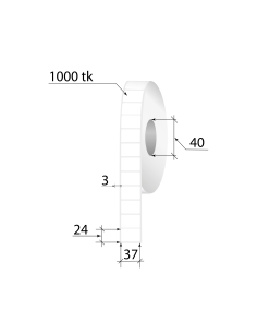Termoetiketid ECO 37x24mm 1000tk
