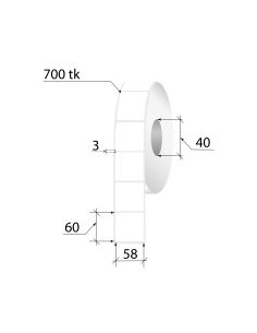 Termoetiketid ECO 58x60mm 700tk