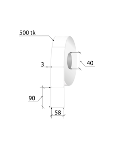 Thermal Label TOP 58x90mm 500pcs