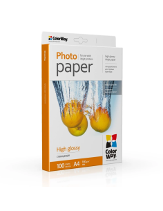 Photo paper ColorWay high glossy 180g/m, A4, 100pc. (PG180100A4)