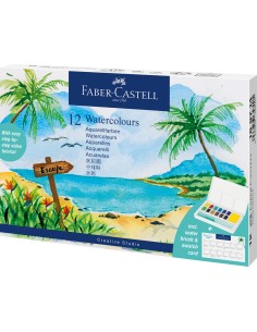 Vesivärvid Faber-Castell Creative Studio 12-värvi + pintsel