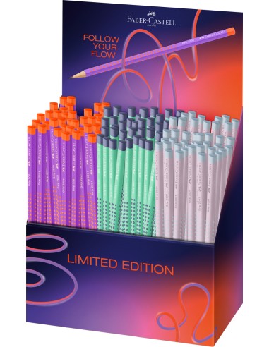 Harilik pliiats Faber-Castell Grip Flow Edition kolmene displei
