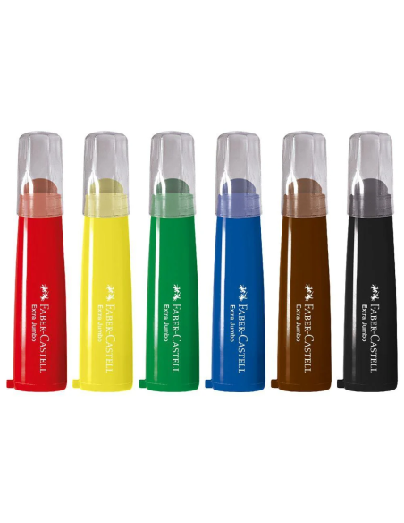 Markerid Faber-Castell extra jumbo, mahapestavad, 6 tk