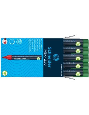 Permanentne marker Schneider 230 1-3mm ümar ots, roheline
