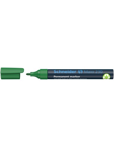 Permanentne marker Schneider 230 1-3mm ümar ots, roheline
