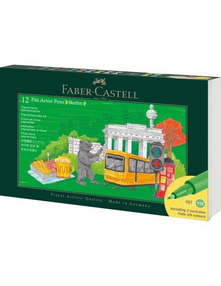 India ink Faber-Castell Pitt Artist Pen set Berlin, 12 pieces