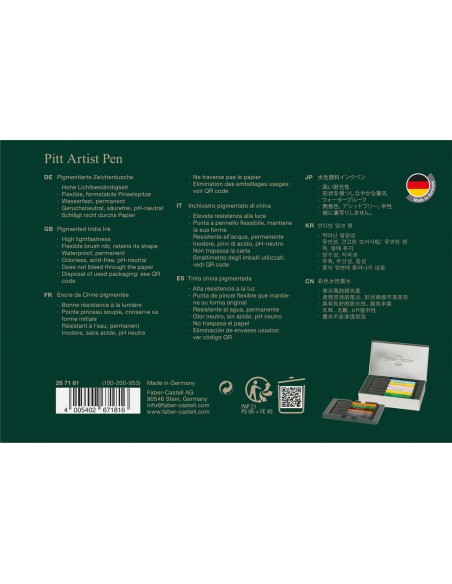 India ink Faber-Castell Pitt Artist Pen set Berlin, 12 pieces