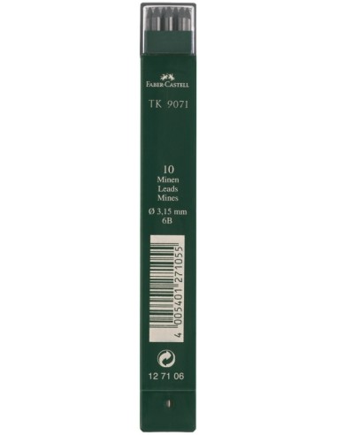 Faber-Castell TK 9071 lead, 6B, Ø 3.15 mm (10 pcs)