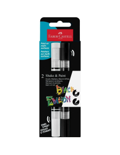 Akrüülmarker Faber-Castell Black Edition 2-värvi must-valge