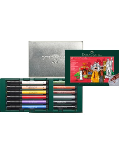 India ink Faber-Castell Pitt Artist Pen set Milan, 12 pieces