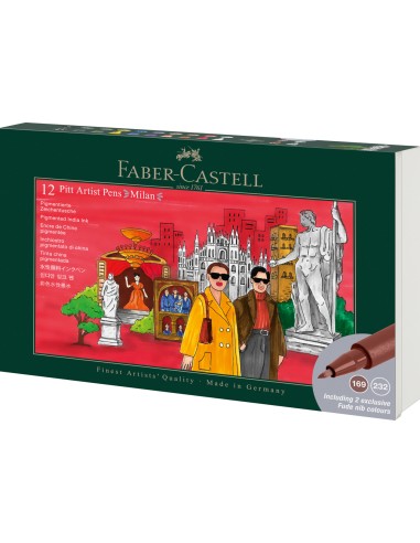 India ink Faber-Castell Pitt Artist Pen set Milan, 12 pieces